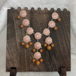 Bib type necklace with bobbles - very Fall!
